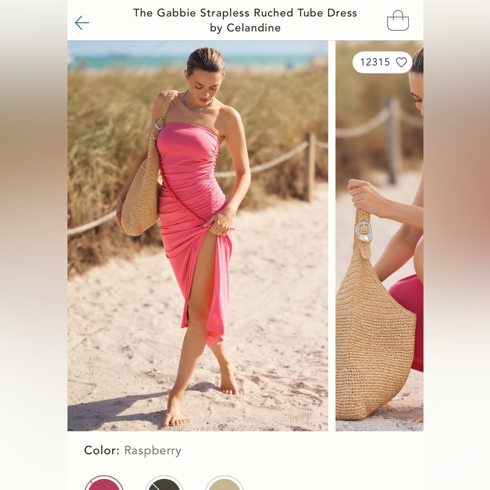 Celandine Pink Ruched Dress